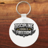 Discipline Equals Freedom – Motivational Design Schlüsselanhänger (Vorderseite)
