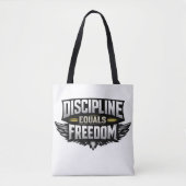 Discipline Equals Freedom – Motivational Design  Tasche (Vorderseite)