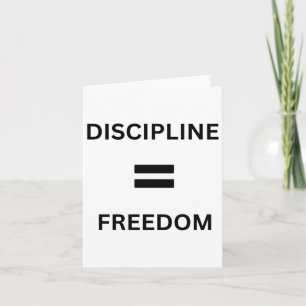 Discipline = Freiheit - Schlüssel zum Erfolg Karte