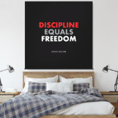 Discipline gleicht Freiheit "Jock Willins Zitat Leinwanddruck (Insitu (Schlafzimmer))