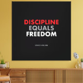 Discipline gleicht Freiheit "Jock Willins Zitat Leinwanddruck (Insitu (Wohnzimmer))