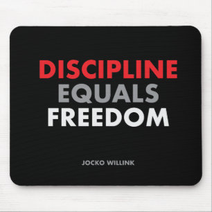 "Discipline gleicht Freiheit" Jocko Willink Mousepad