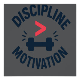 DIscipline Greater than Motivation- Gym Fitness  Poster