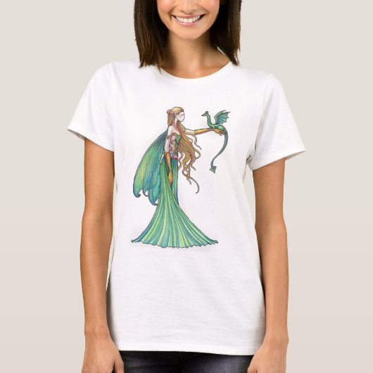 Discipline Green Fairy Dragon von Molly Harrison T-Shirt (Vorderseite)