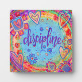Discipline Hübsch Inspirational One Word Easel Fotoplatte (Vorderseite)