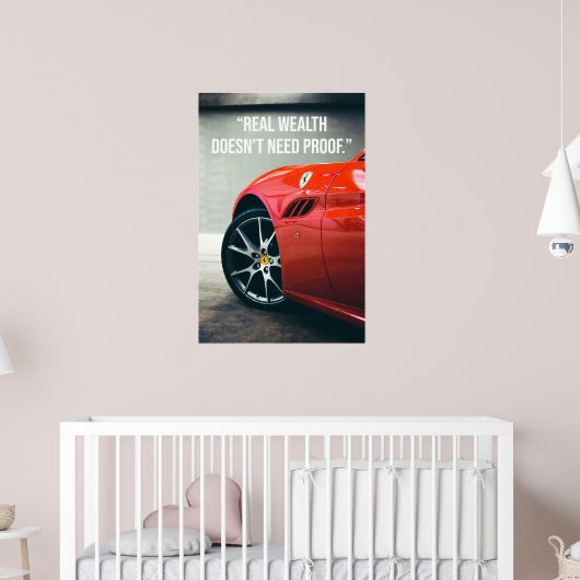 Discipline Is Invisible Wealth Supercar Quote Poster (Kinderzimmer 2)