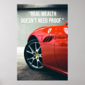Discipline Is Invisible Wealth Supercar Quote Poster (Vorne)