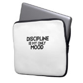 Discipline Is My Only Mood Minimalist  Laptopschutzhülle (Vorderseite Links)
