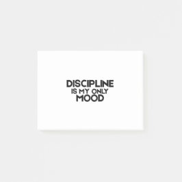 Discipline Is My Only Mood Minimalist Post-it Klebezettel