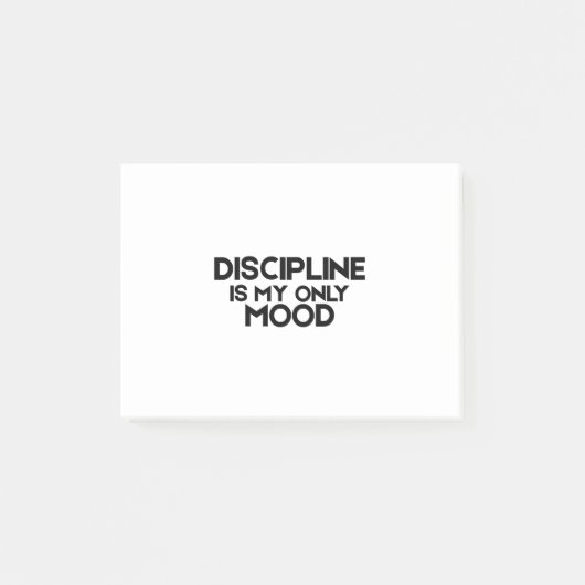 Discipline Is My Only Mood Minimalist Post-it Klebezettel (Vorderseite)