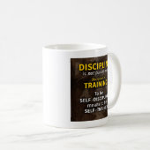 Discipline is Training - Workout Gym Inspiration Kaffeetasse (VorderseiteRechts)
