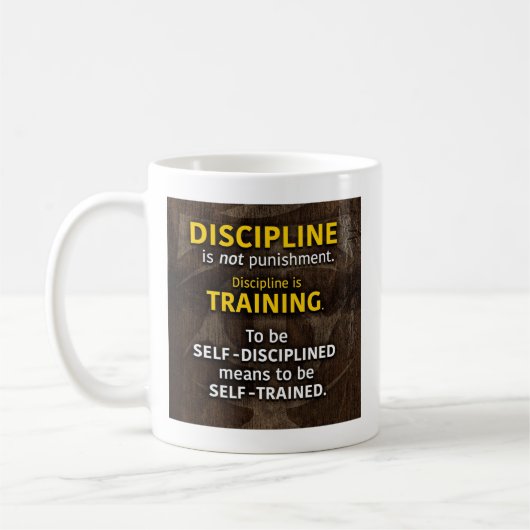 Discipline is Training - Workout Gym Inspiration Kaffeetasse (Links)