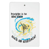 Discipline ist die Brücke zwischen Kampfkünsten Mini Klemmbrett (Rückseite)