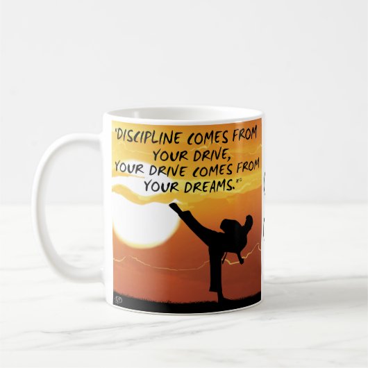 "Discipline" Kaffee-Tasse Kaffeetasse (Links)