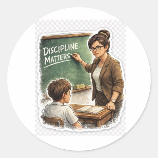 Discipline Matters Teacher Sticker (Vorderseite)