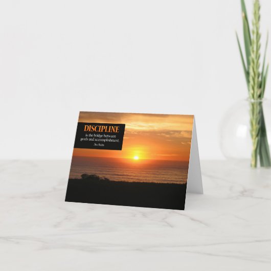Discipline Motivierend Note Card Karte (Vorderseite)