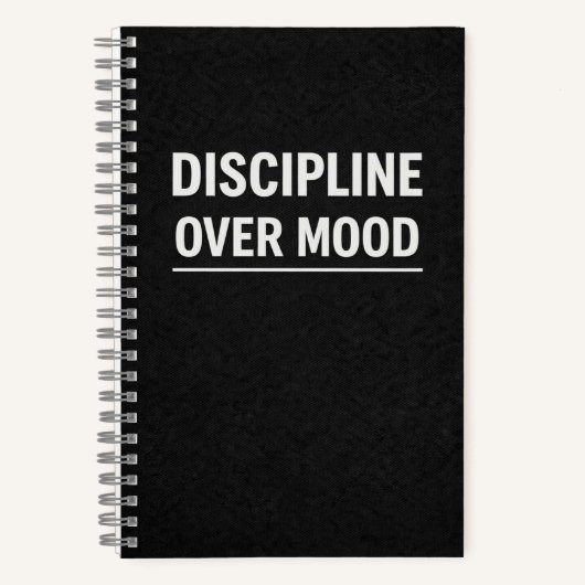 Discipline Over Mood Motivational Planner Notizblock (Vorderseite)