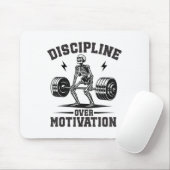 Discipline Over Motivation Gym Motivational Traini Mousepad (Mit Mouse)