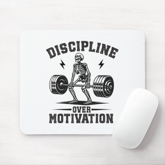 Discipline Over Motivation Gym Motivational Traini Mousepad (Mit Mouse)
