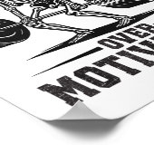 Discipline Over Motivation Gym Motivational Traini Poster (Ecke)