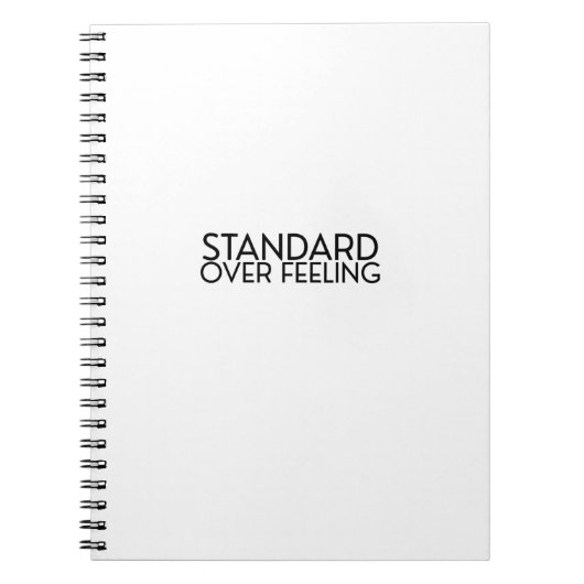 Discipline Over Motivation Minimalist Notebook Notizblock (Vorderseite)