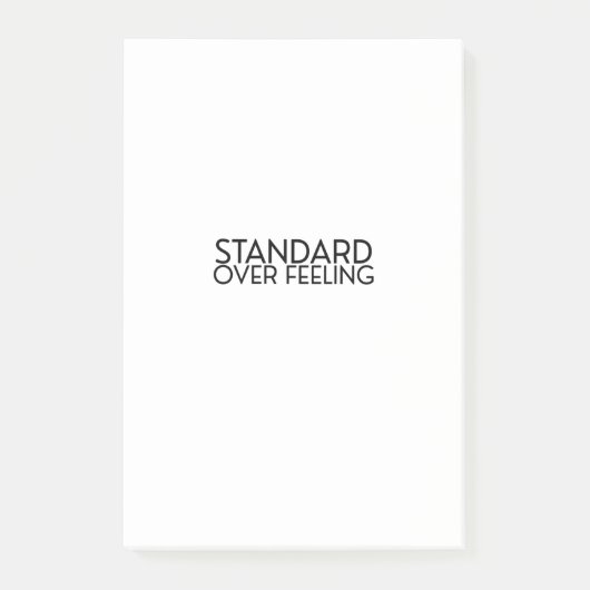 Discipline Over Motivation Minimalist  Post-it Klebezettel (Vorderseite)