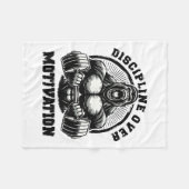 Discipline Over Motivation Weightlift Gym Quotes G Fleecedecke (Vorderseite (Horizontal))