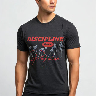 Discipline Over Perfection Gym T-Shirt | Streetwea