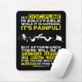 DISCIPLINE - Squat Workout Motivierend Mousepad (Mit Mouse)
