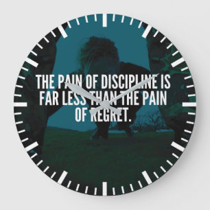 Discipline - Workout Inspiration Große Wanduhr