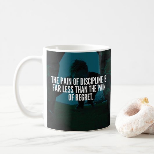 Discipline - Workout Inspiration Kaffeetasse (Mit Donut)