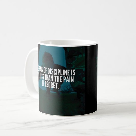Discipline - Workout Inspiration Kaffeetasse (Vorderseite Links)