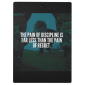 Discipline - Workout Inspiration Klemmbrett (Rückseite)