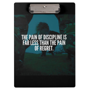 Discipline - Workout Inspiration Klemmbrett