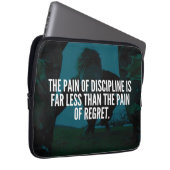 Discipline - Workout Inspiration Laptopschutzhülle (Vorne Rechts)