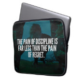 Discipline - Workout Inspiration Laptopschutzhülle (Vorderseite Links)