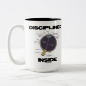 Disciplined Eye (I) Inside Eyeball Anatomy Humor Zweifarbige Tasse (Links)