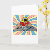 DiscJockey Retro DJ Music Producer Karte (Gelbe Blume)