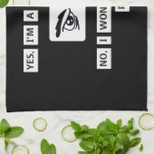 Disclaimer-T - Shirt Geschirrtuch (Gefaltet)