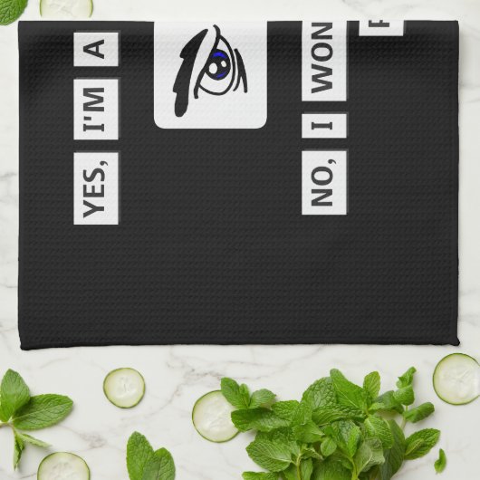 Disclaimer-T - Shirt Geschirrtuch (Gefaltet)