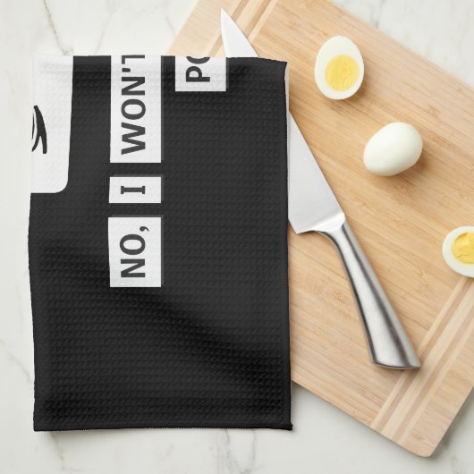 Disclaimer-T - Shirt Geschirrtuch (Viertel Falte)