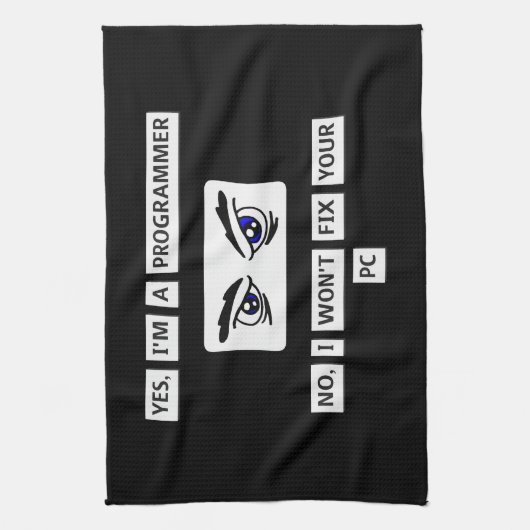 Disclaimer-T - Shirt Geschirrtuch (Vertikal)