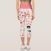 Disco 1970er Außerirdischer funky groovy Capri Leggings (Rückseite)