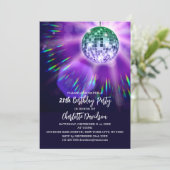 Disco 21. Geburtstagsparty Einladung (Stehend Vorderseite)