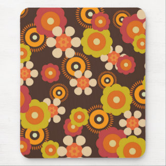 Disco 70er 60er Retro Blume Pop Kultur Mousepad