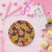 Disco 70er 60er Retro Blume Pop Kultur Pappteller (Party)