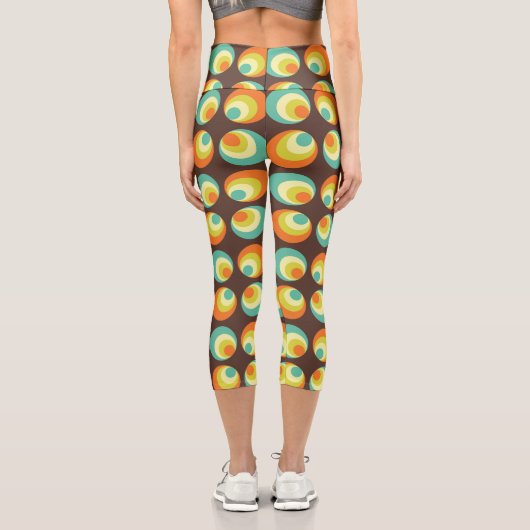 Disco 70er 60er Retro Pop Culture Capri Leggings (Rückseite)