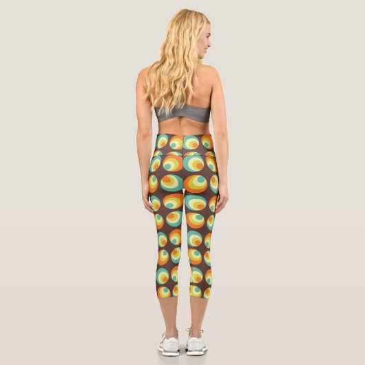 Disco 70er 60er Retro Pop Culture Capri Leggings (Rückseite)