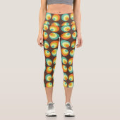 Disco 70er 60er Retro Pop Culture Capri Leggings (Vorderseite)