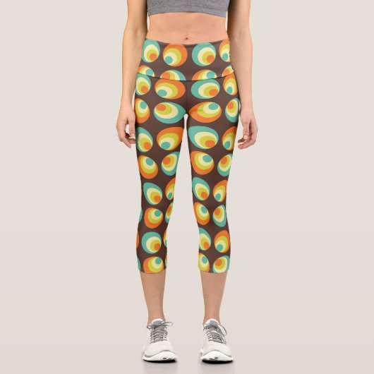 Disco 70er 60er Retro Pop Culture Capri Leggings (Vorderseite)